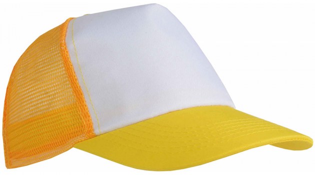 Cappellino Polo Sud con posteriore a rete giallo